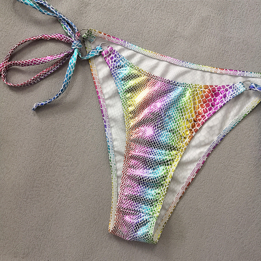 Gradient Snakeskin Bikini